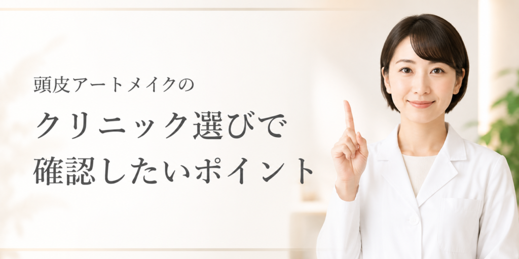 頭皮アートメイクのクリニック選びで確認するポイント